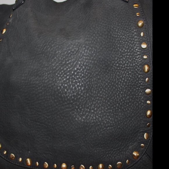 $325 Hobo The Original Journey Nubuck Studded Side Ties Tote Shoulder Bag - Picture 2 of 8